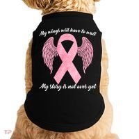 Breast Cancer My Wings Will Have To Wait Doggie Tank thumb 0