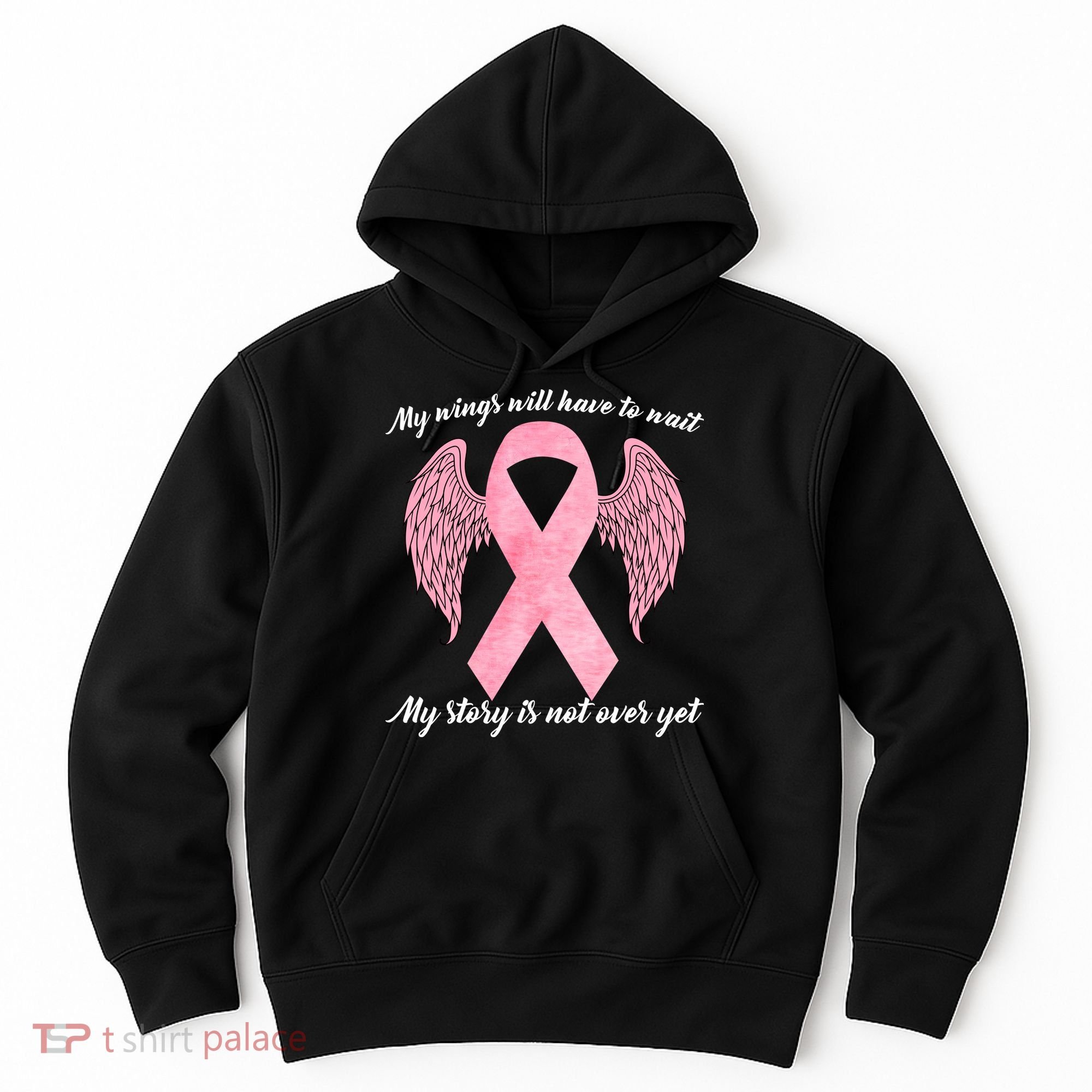 Breast Cancer My Wings Will Have To Wait Hoodie