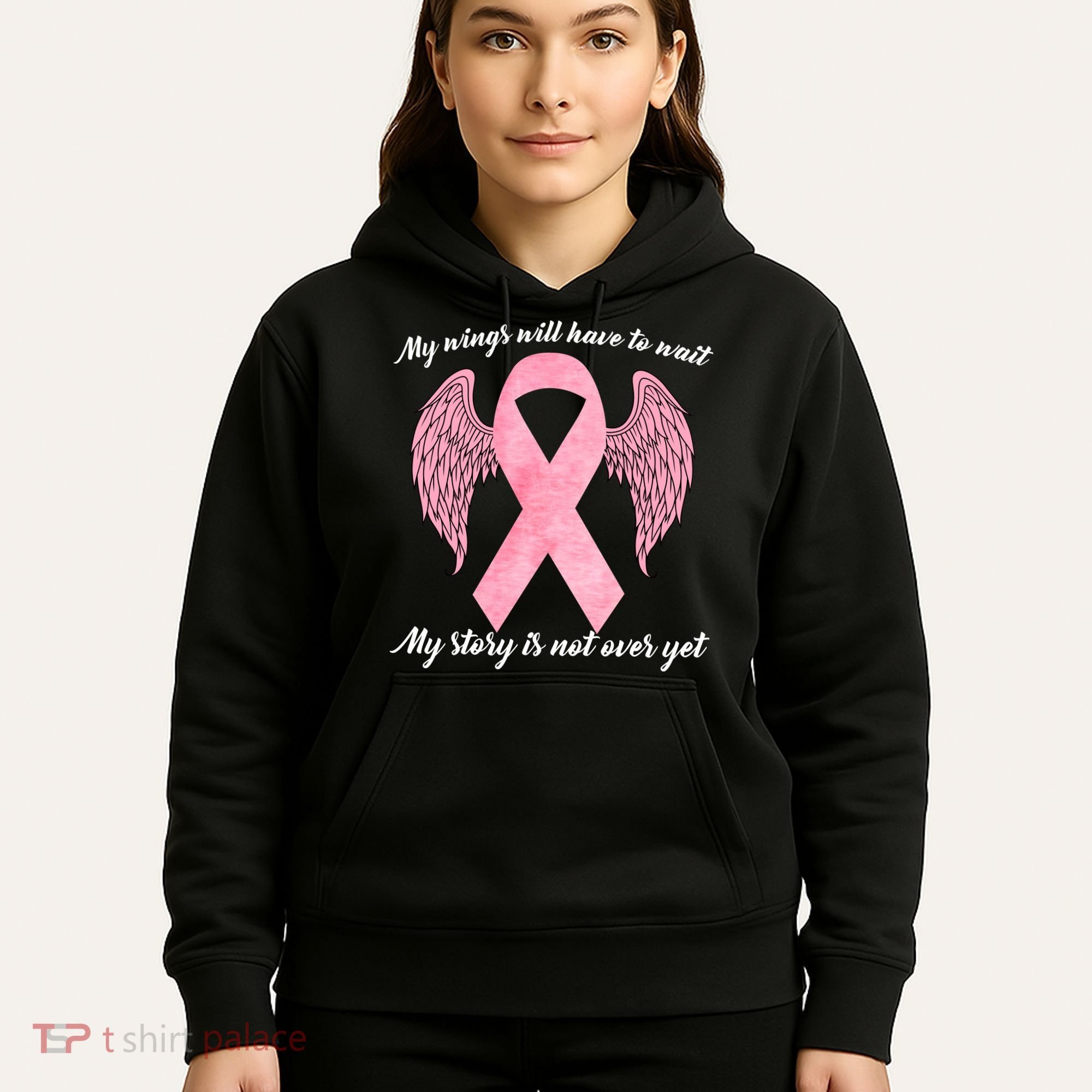 Breast Cancer My Wings Will Have To Wait Hoodie