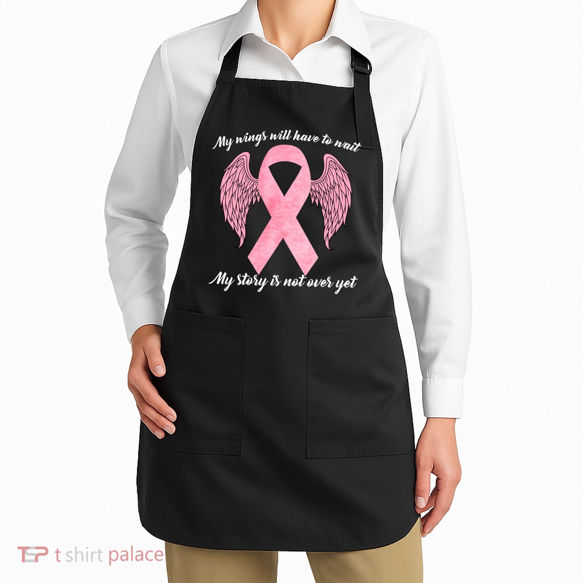 Breast Cancer My Wings Will Have To Wait Apron