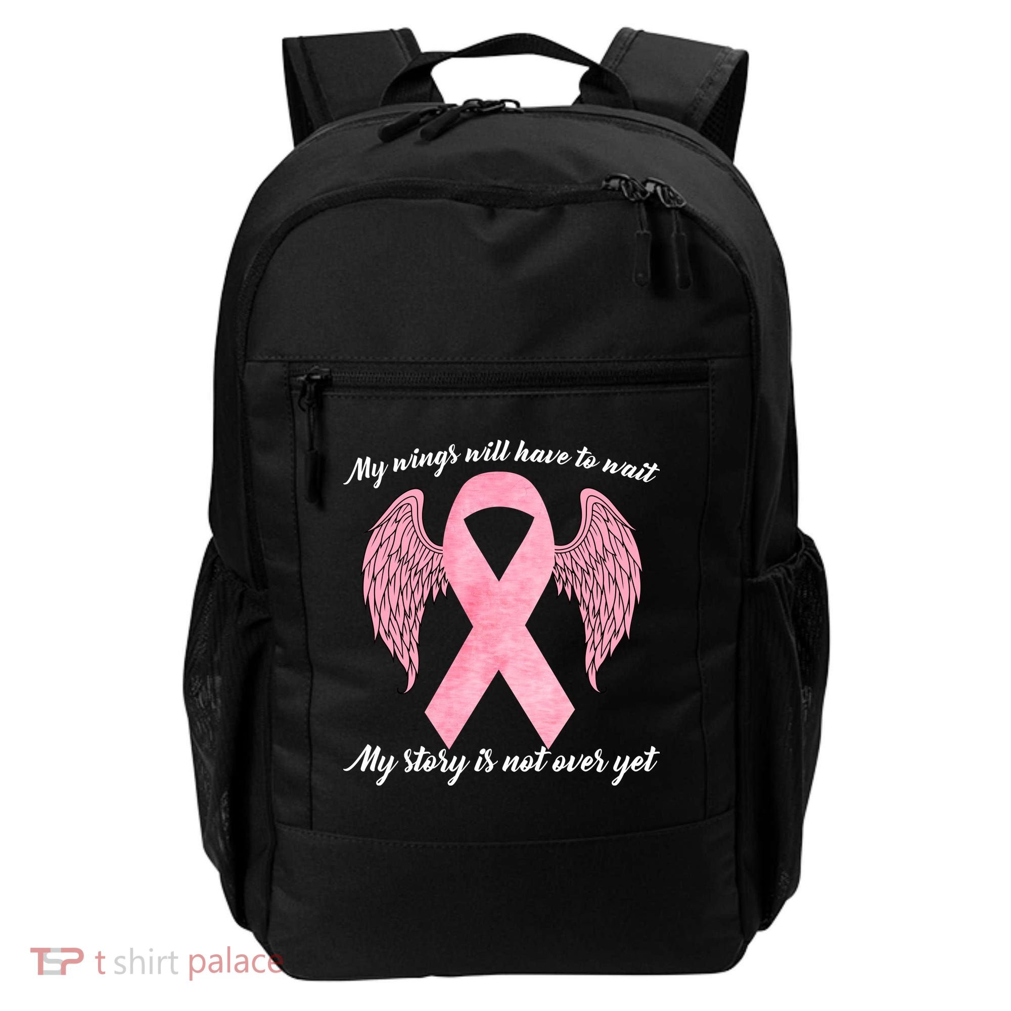 Breast Cancer My Wings Will Have To Wait Backpack