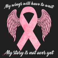 Breast Cancer My Wings Will Have To Wait Beanie thumb 2