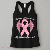 Breast Cancer My Wings Will Have To Wait Women's Tank Top thumb 3