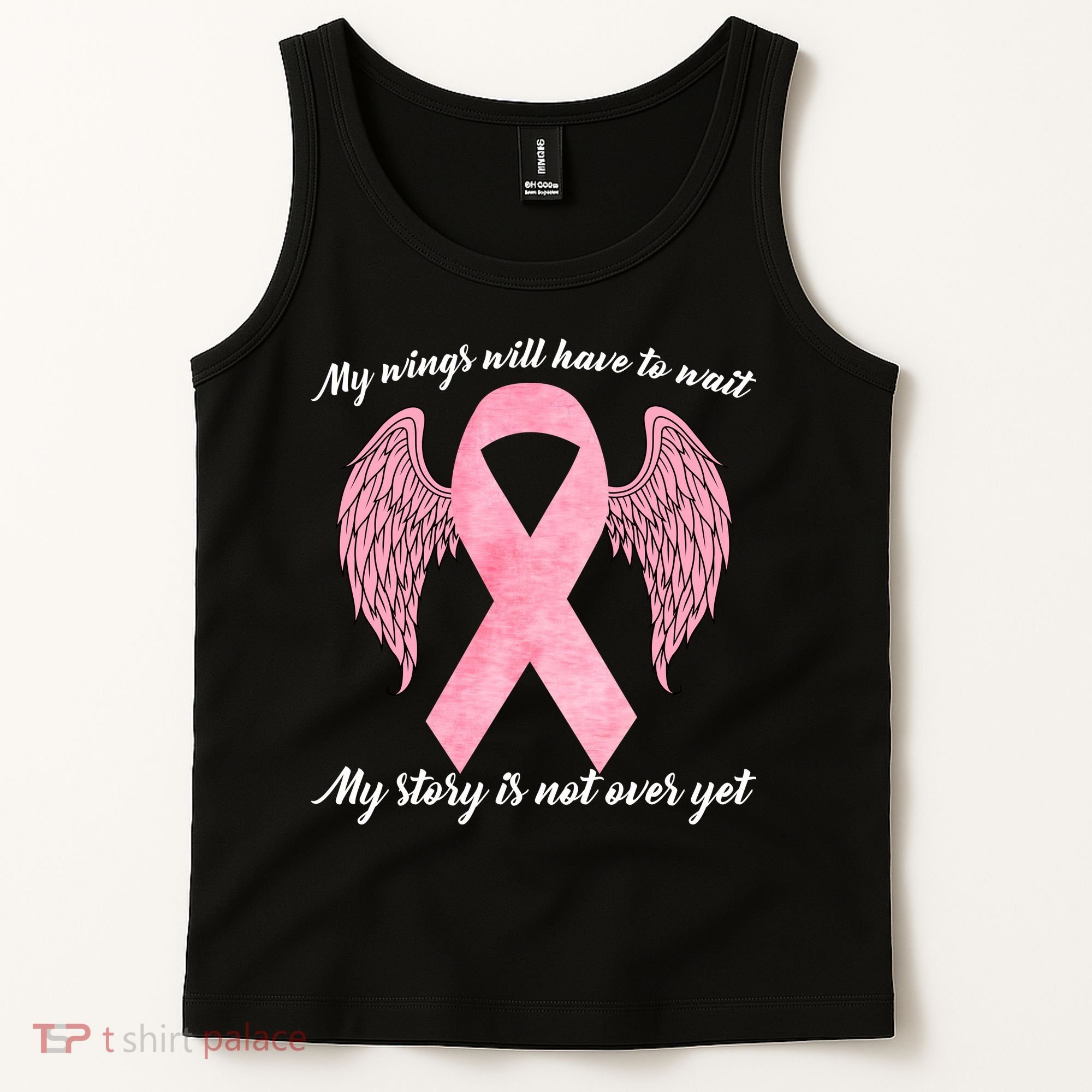 Breast Cancer My Wings Will Have To Wait Tank Top