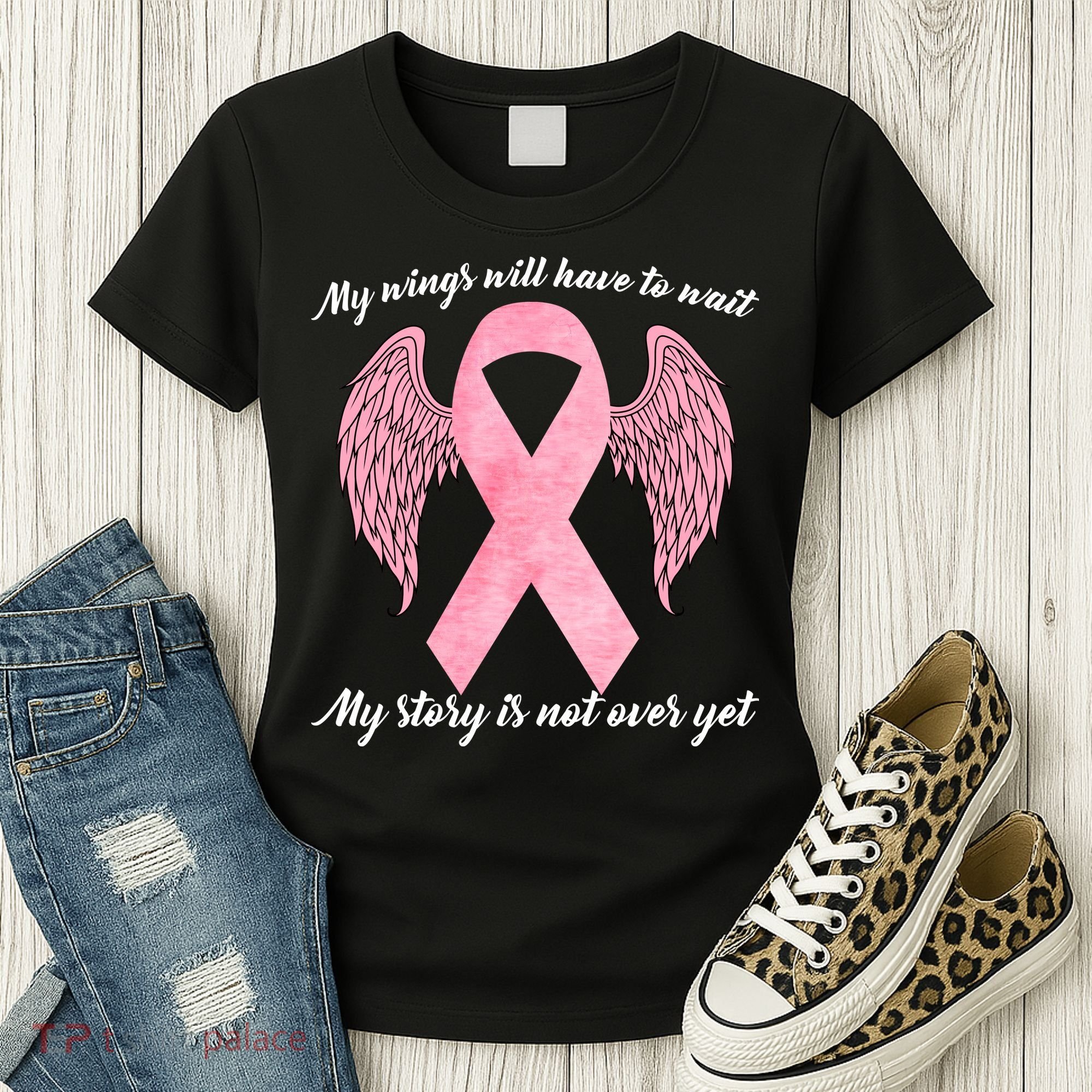 Breast Cancer My Wings Will Have To Wait Women's T-Shirt