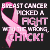 Breast Cancer Picked The Wrong Chick Women's Sweatshirt thumb 2