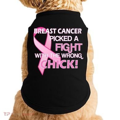 Breast Cancer Picked The Wrong Chick Doggie Tank