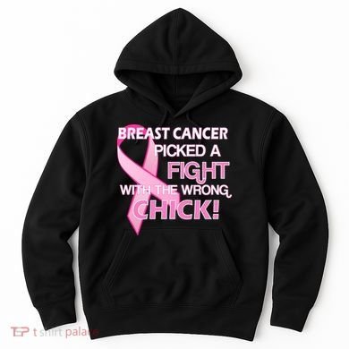 Breast Cancer Picked The Wrong Chick Hoodie