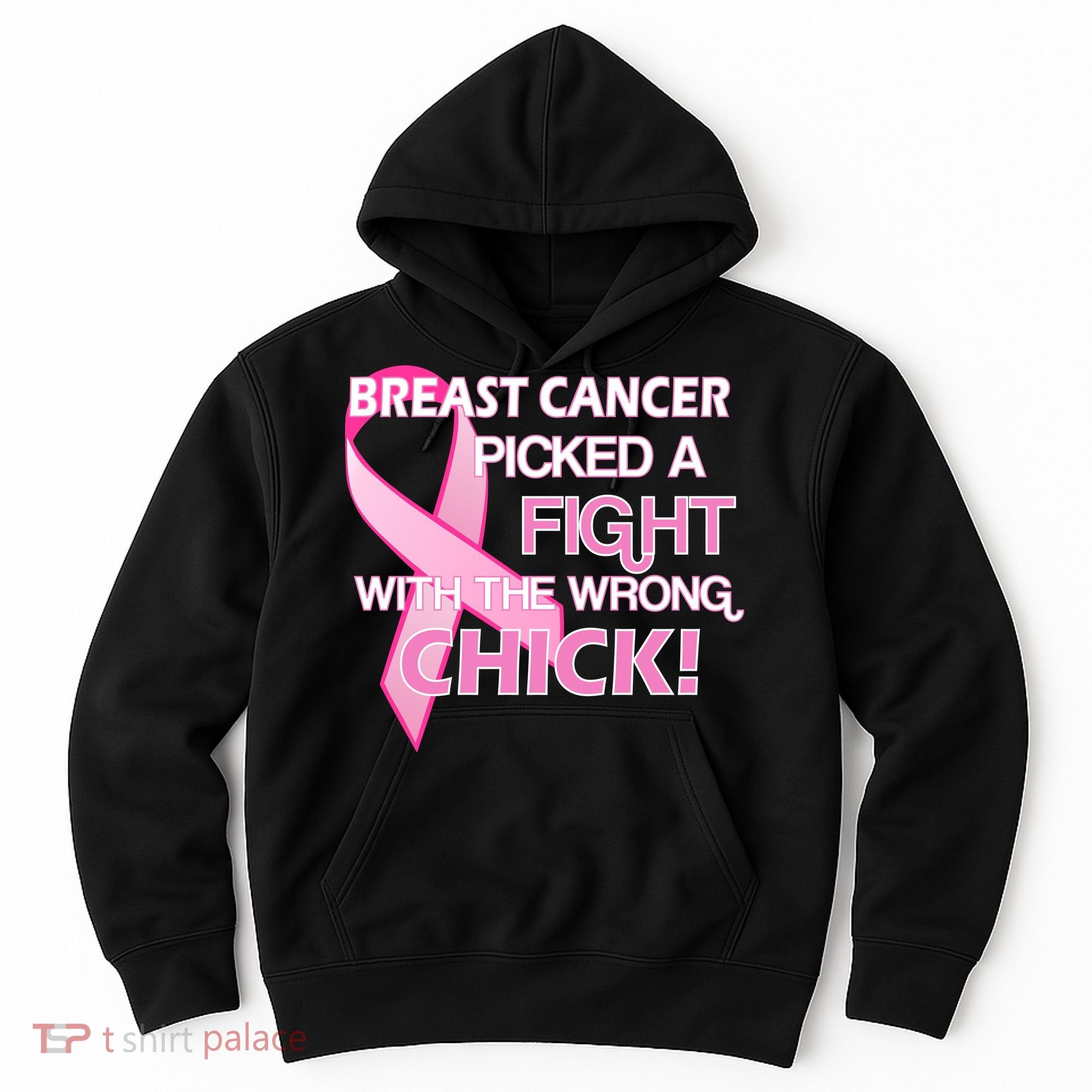 Breast Cancer Picked The Wrong Chick Hoodie