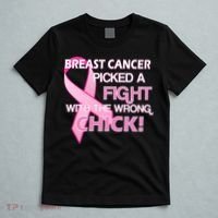 Breast Cancer Picked The Wrong Chick T-Shirt thumb 5