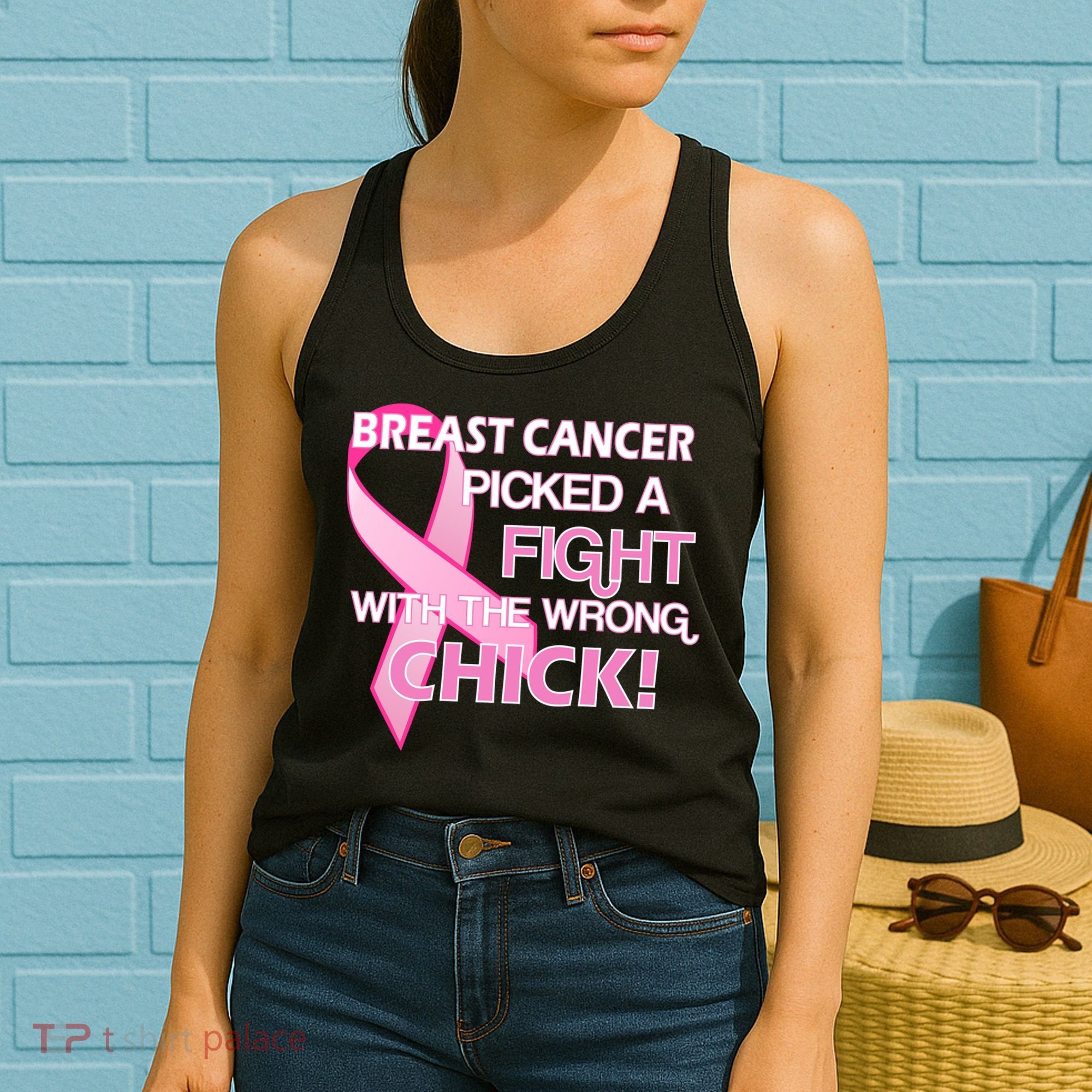 Breast Cancer Picked The Wrong Chick Women's Tank Top