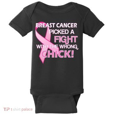 Breast Cancer Picked The Wrong Chick Baby Bodysuit