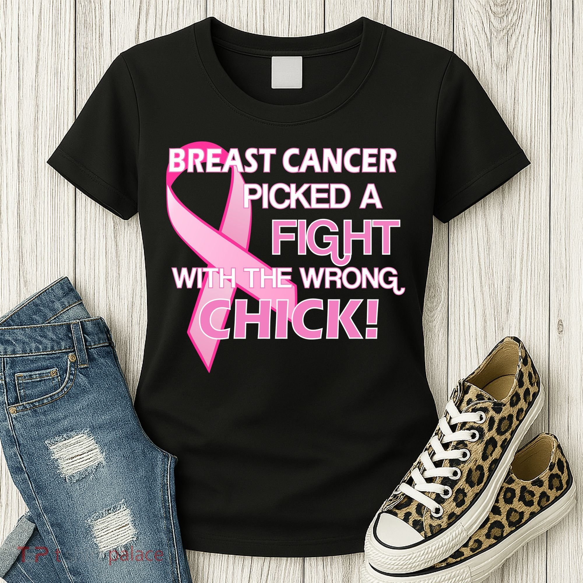 Breast Cancer Picked The Wrong Chick Women's T-Shirt