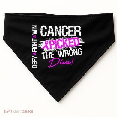Breast Cancer Picked The Wrong Diva USA-Made Doggie Bandana