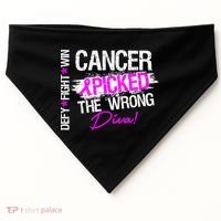 Breast Cancer Picked The Wrong Diva USA-Made Doggie Bandana thumb 0