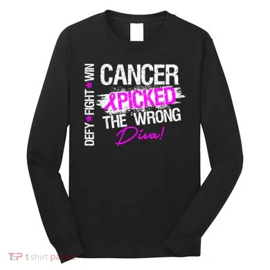 Breast Cancer Picked The Wrong Diva Long Sleeve Shirt