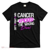 Breast Cancer Picked The Wrong Diva T-Shirt thumb 0