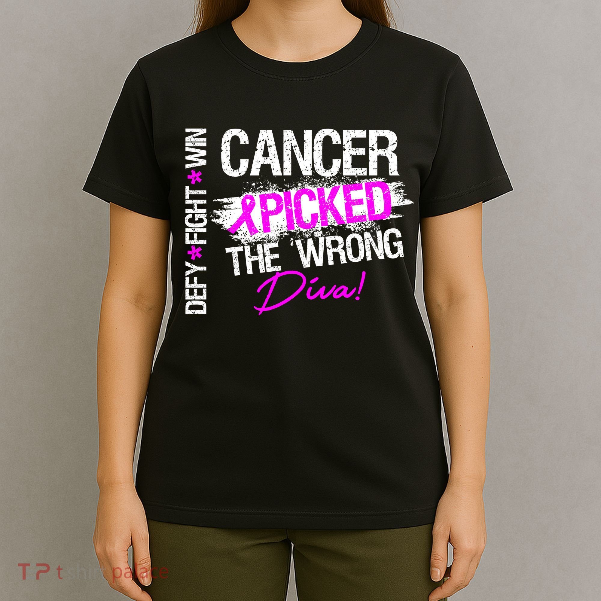 Breast Cancer Picked The Wrong Diva T-Shirt