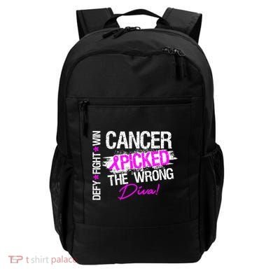 Breast Cancer Picked The Wrong Diva Backpack