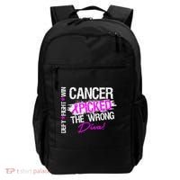 Breast Cancer Picked The Wrong Diva Backpack thumb 0