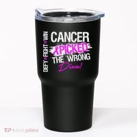 Breast Cancer Picked The Wrong Diva Tumbler thumb 0