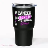 Breast Cancer Picked The Wrong Diva Tumbler thumb 0