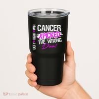 Breast Cancer Picked The Wrong Diva Tumbler thumb 2