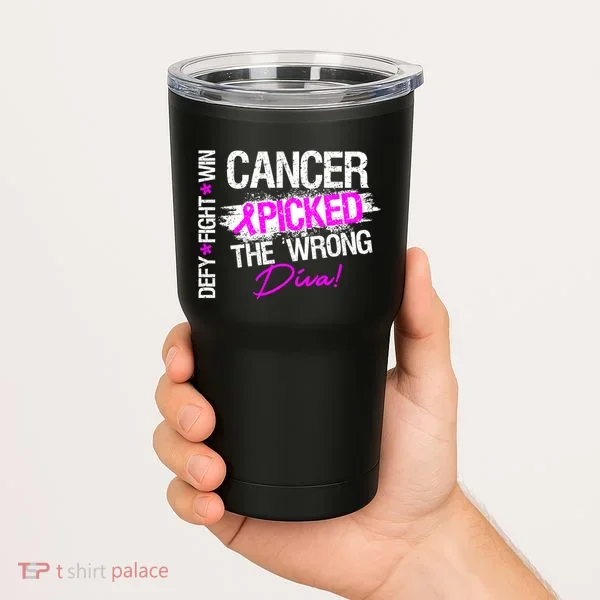 Breast Cancer Picked The Wrong Diva Tumbler