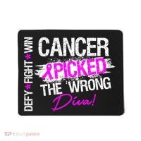 Breast Cancer Picked The Wrong Diva Mousepad thumb 0