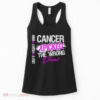 Breast Cancer Picked The Wrong Diva Women's Tank Top thumb 0
