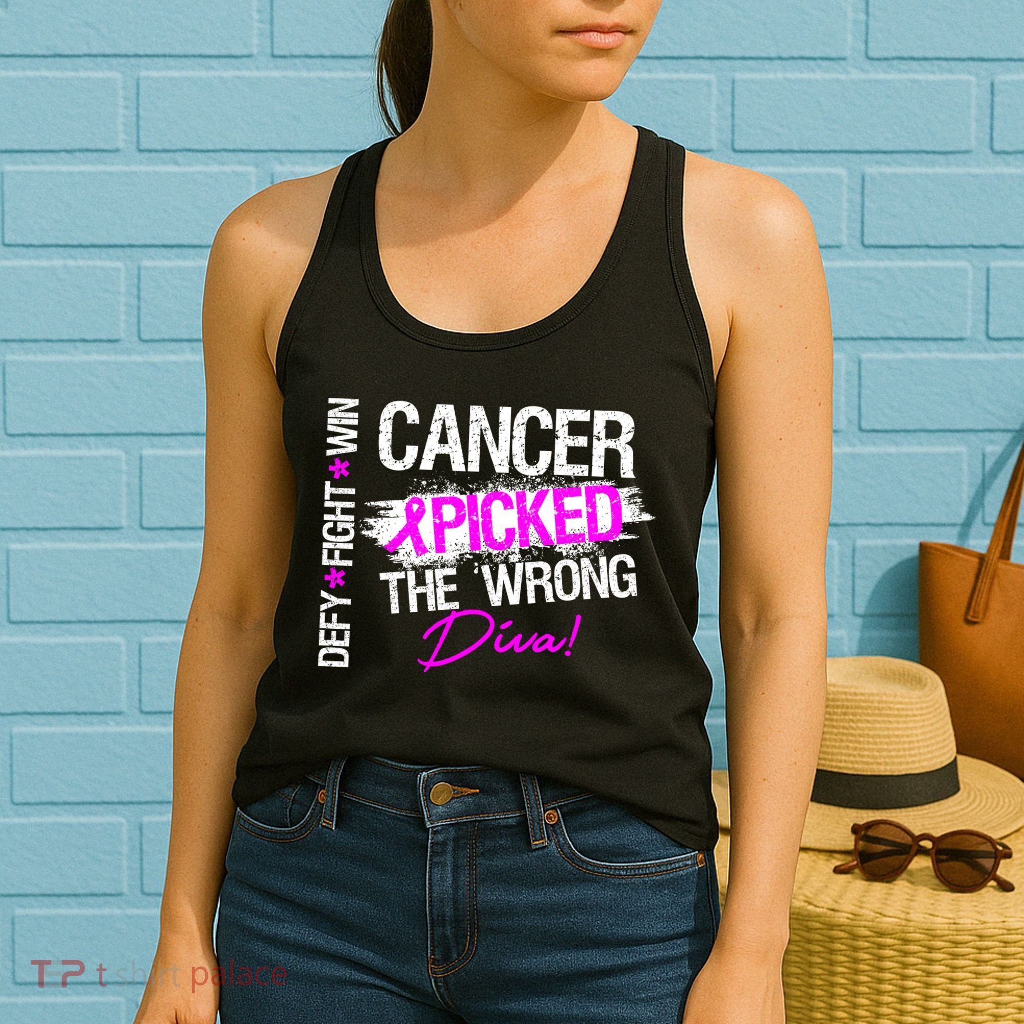 Breast Cancer Picked The Wrong Diva Women's Tank Top