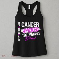 Breast Cancer Picked The Wrong Diva Women's Tank Top thumb 3