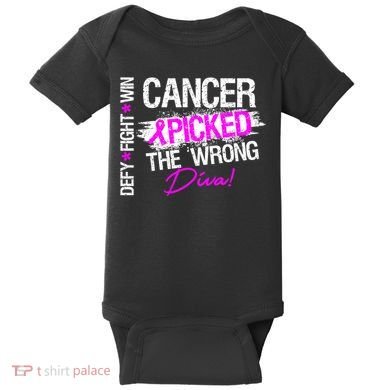 Breast Cancer Picked The Wrong Diva Baby Bodysuit