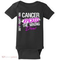 Breast Cancer Picked The Wrong Diva Baby Bodysuit thumb 0
