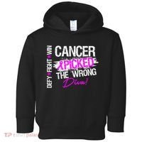 Breast Cancer Picked The Wrong Diva Toddler Hoodie thumb 0