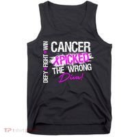 Breast Cancer Picked The Wrong Diva Tank Top thumb 0