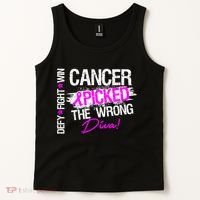 Breast Cancer Picked The Wrong Diva Tank Top thumb 2