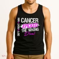 Breast Cancer Picked The Wrong Diva Tank Top thumb 3