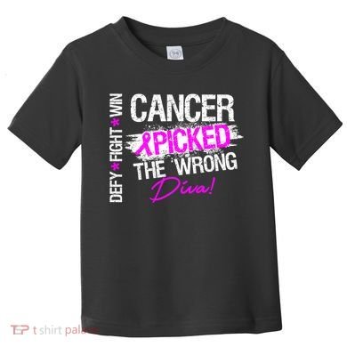 Breast Cancer Picked The Wrong Diva Toddler T-Shirt