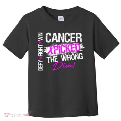 Breast Cancer Picked The Wrong Diva Toddler T-Shirt