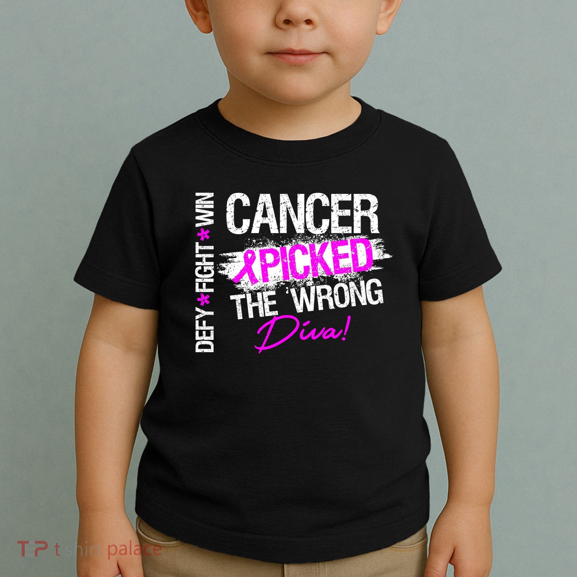 Breast Cancer Picked The Wrong Diva Toddler T-Shirt
