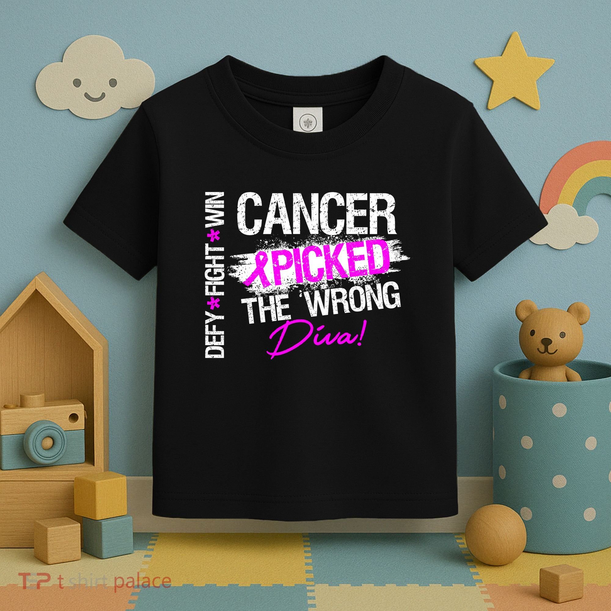 Breast Cancer Picked The Wrong Diva Toddler T-Shirt