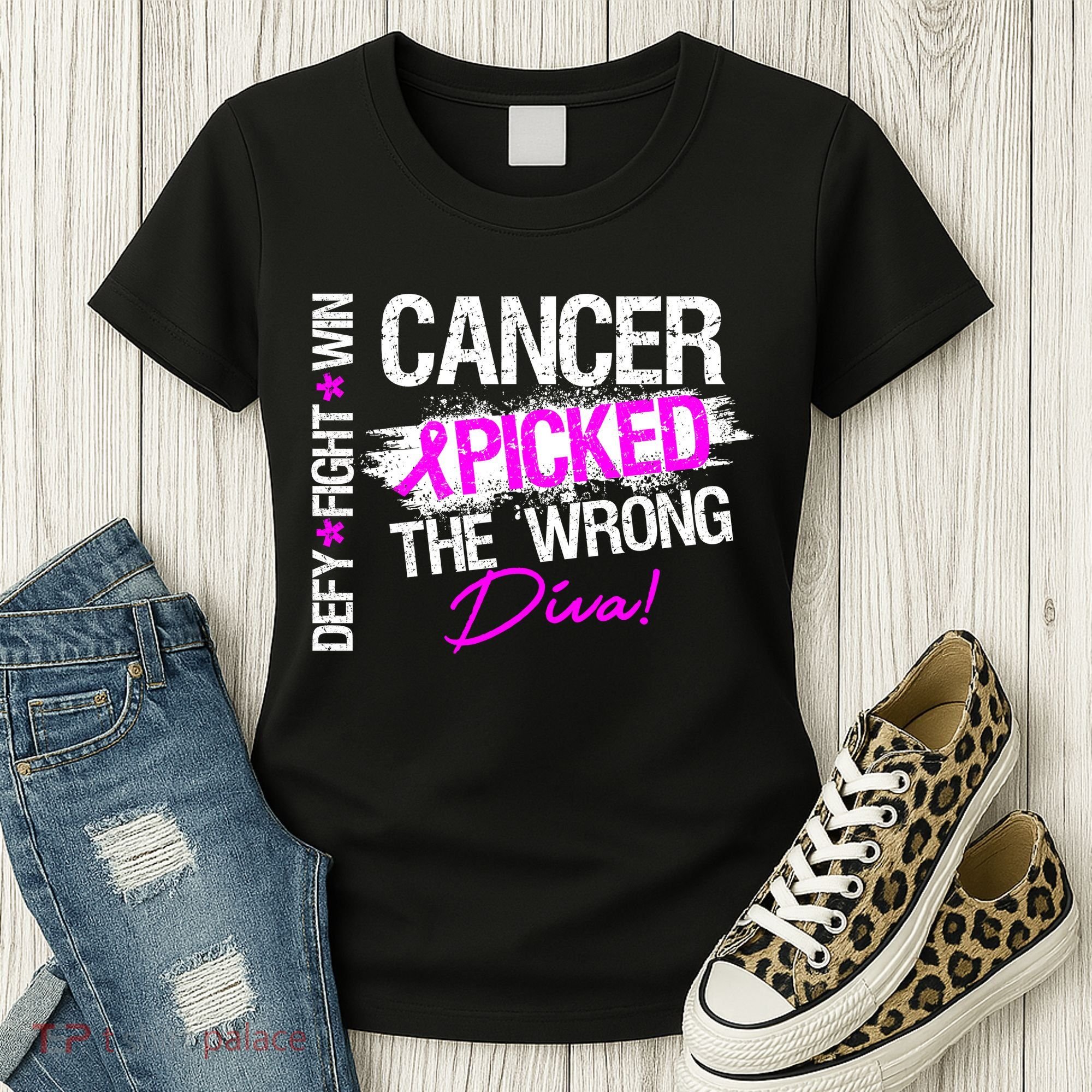 Breast Cancer Picked The Wrong Diva Women's T-Shirt