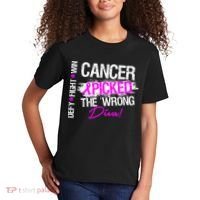 Breast Cancer Picked The Wrong Diva Kids T-Shirt thumb 2