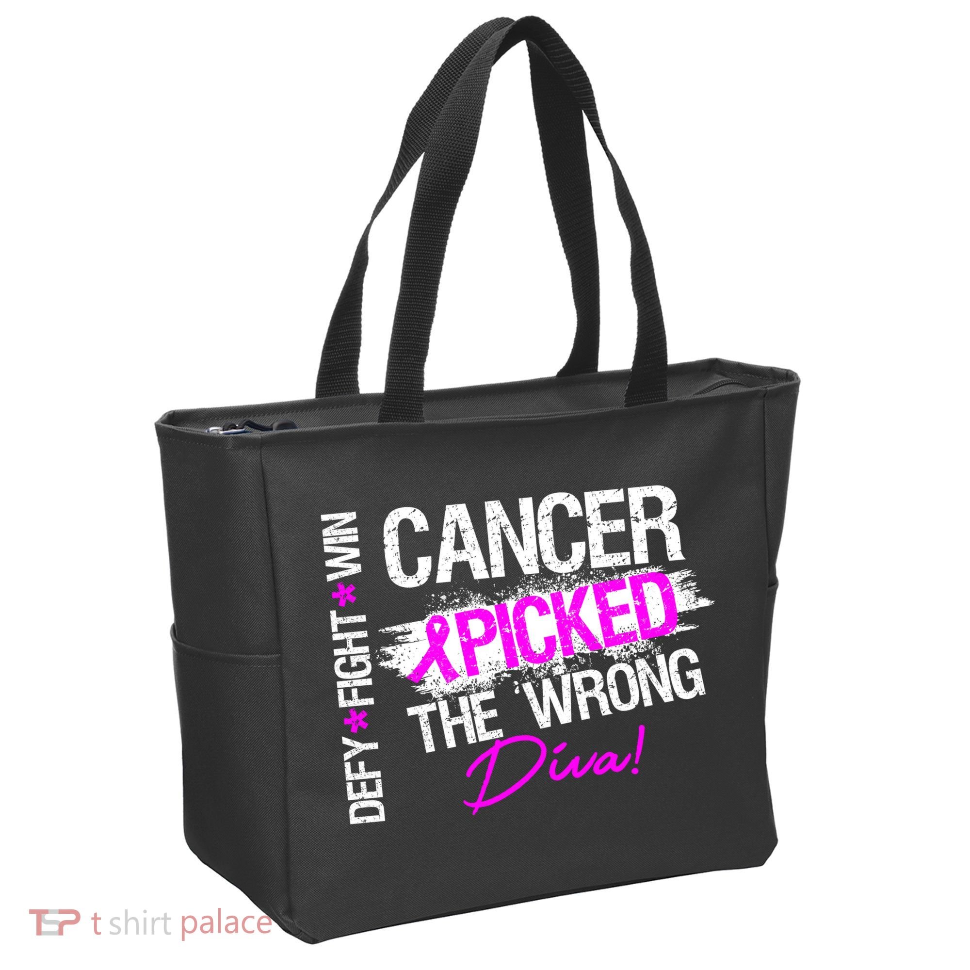 Breast Cancer Picked The Wrong Diva Tote Bag