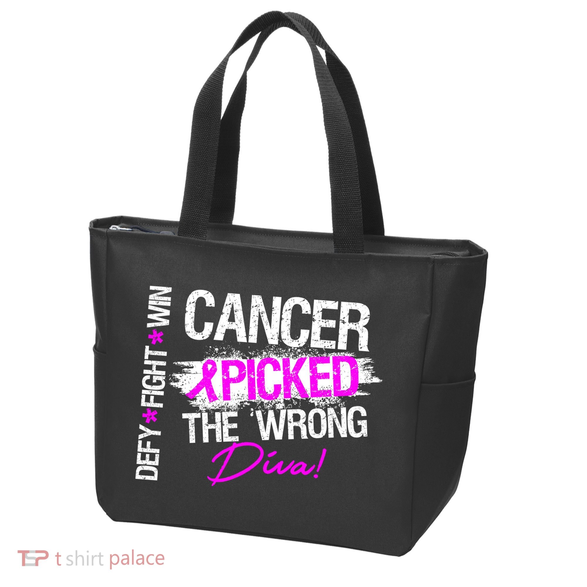 Breast Cancer Picked The Wrong Diva Tote Bag