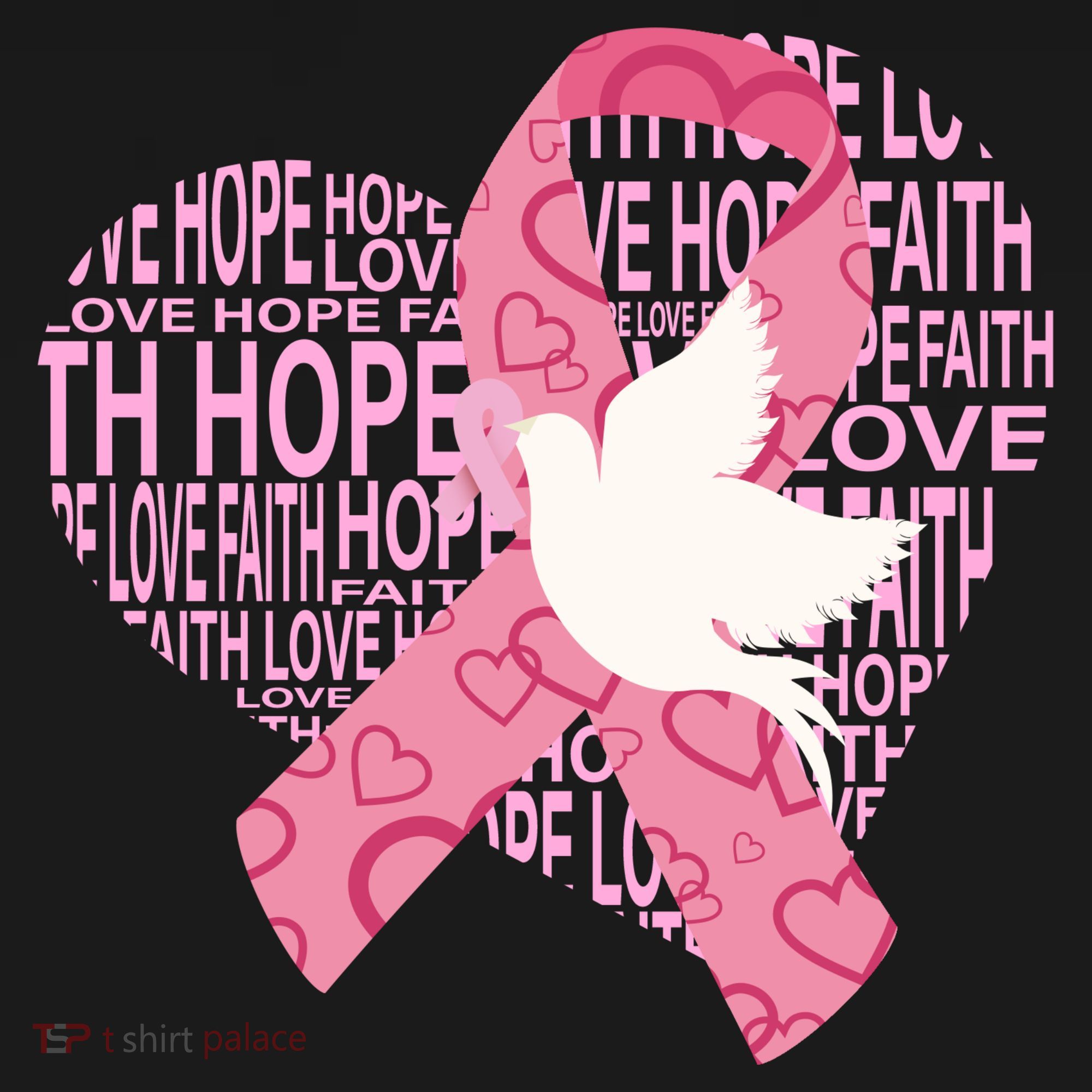 Breast Cancer Ribbon Of Love  Polo
