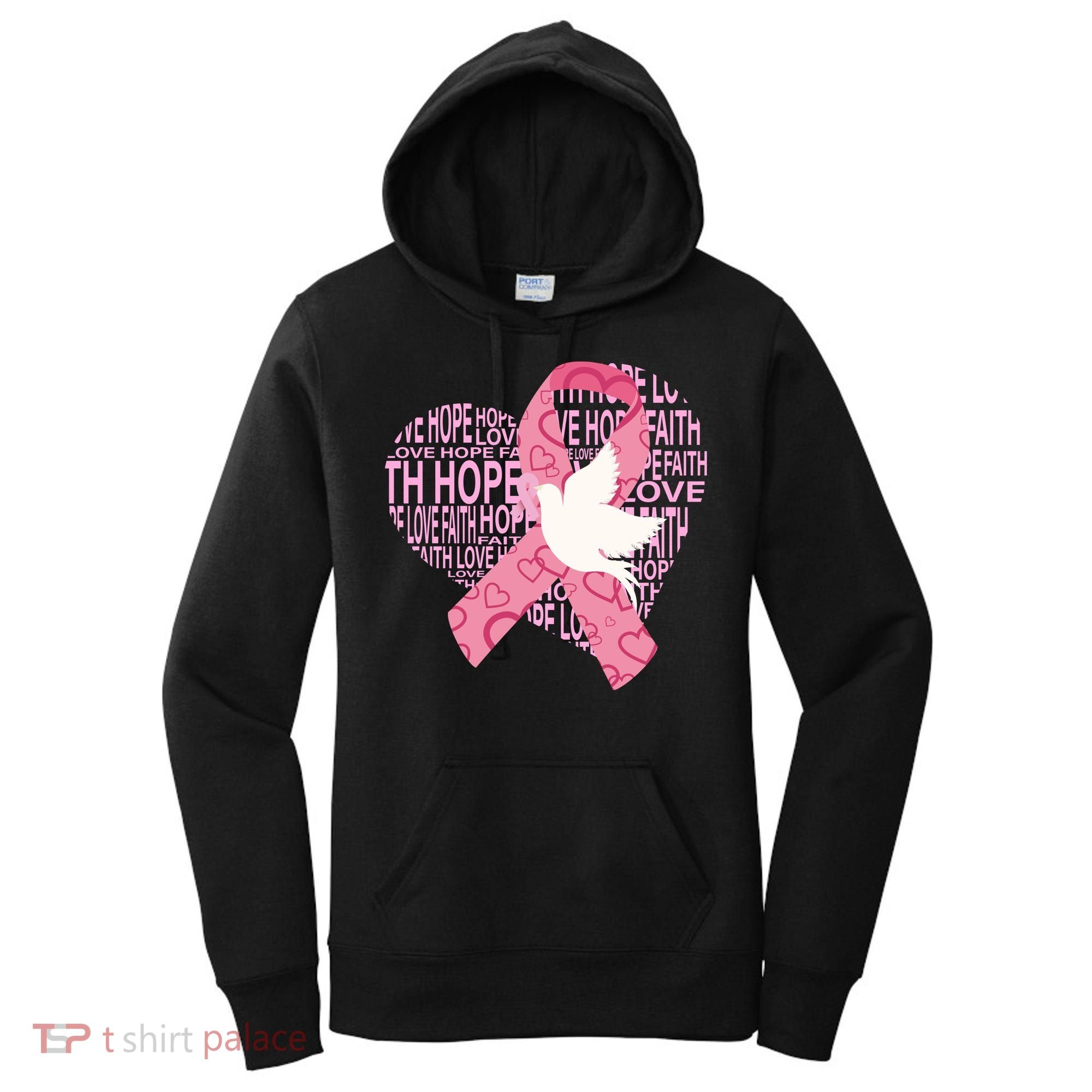 Breast Cancer Ribbon Of Love  Women's Hoodie