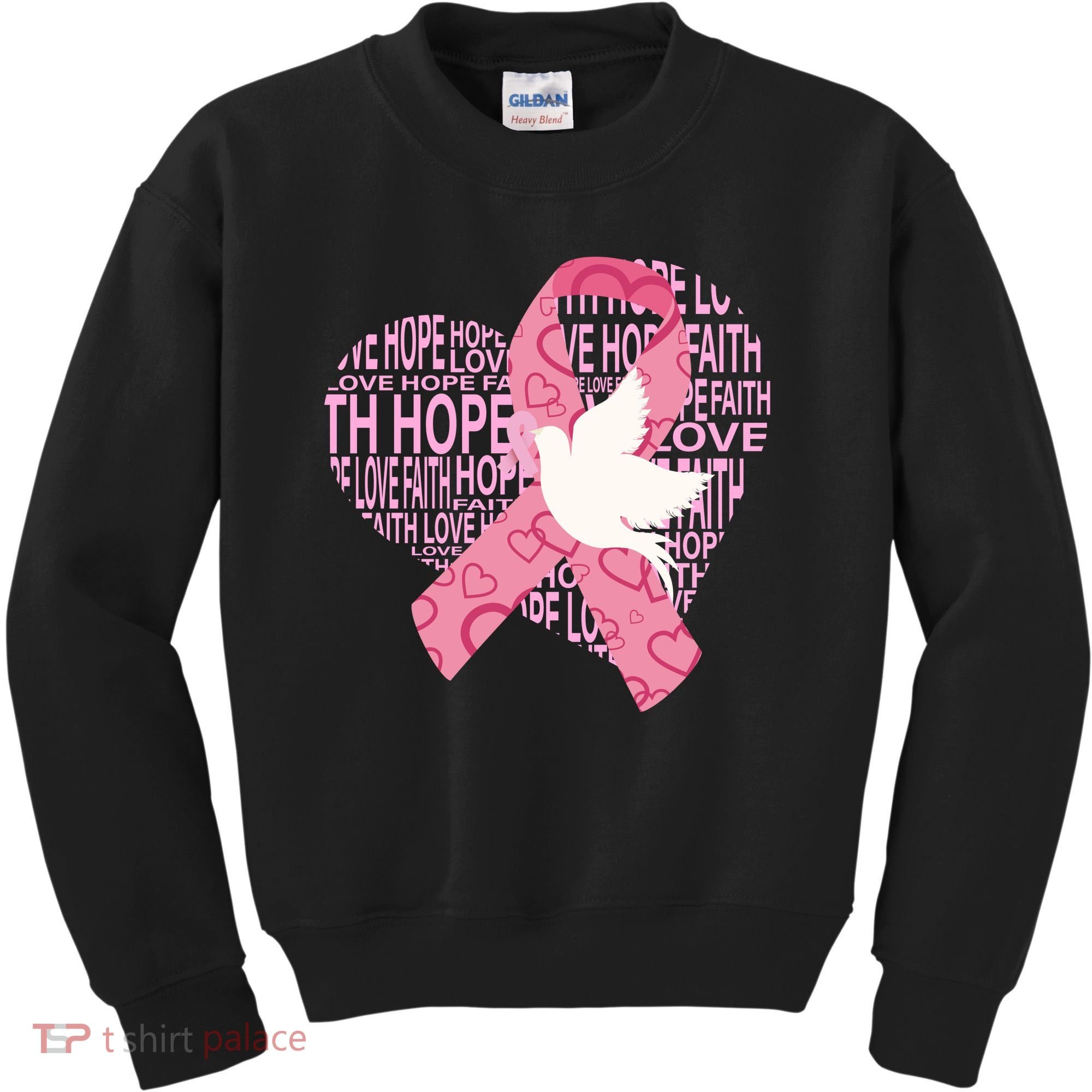 Breast Cancer Ribbon Of Love  Kids Sweatshirt