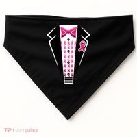 Breast Cancer Ribbon Tuxedo USA-Made Doggie Bandana thumb 0